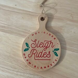 Small decorative Round charcuterie Christmas sleigh Ride board